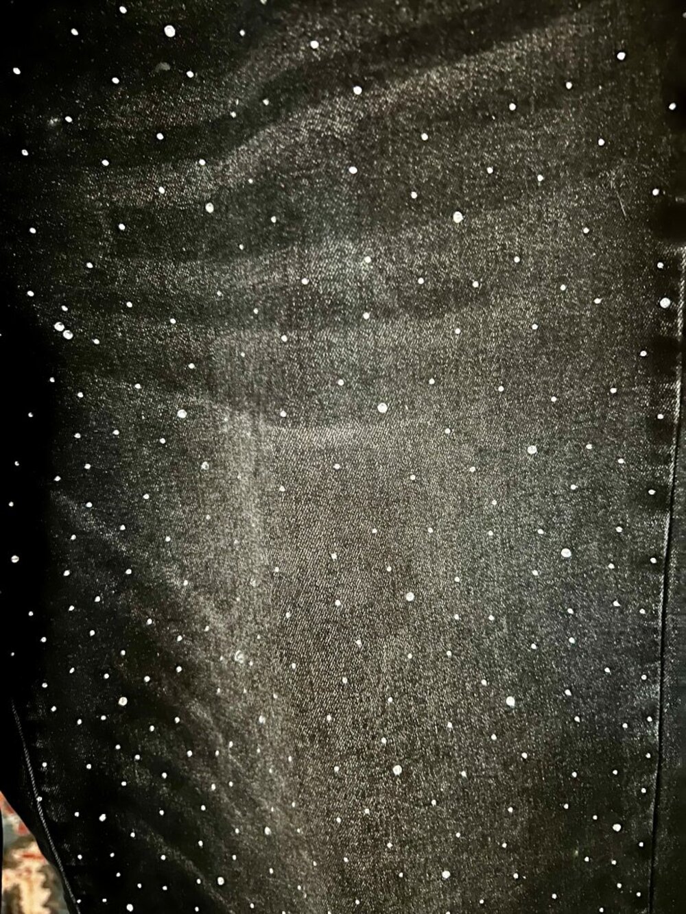 FASHION NOVA Not So Average Stretch Embellished Straight Leg Black JEANS Sz. 16 - Picture 10 of 13